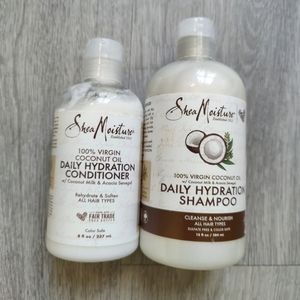 NEW Shea Moisture Coconut Daily Hydration Shampoo and Conditioner Set